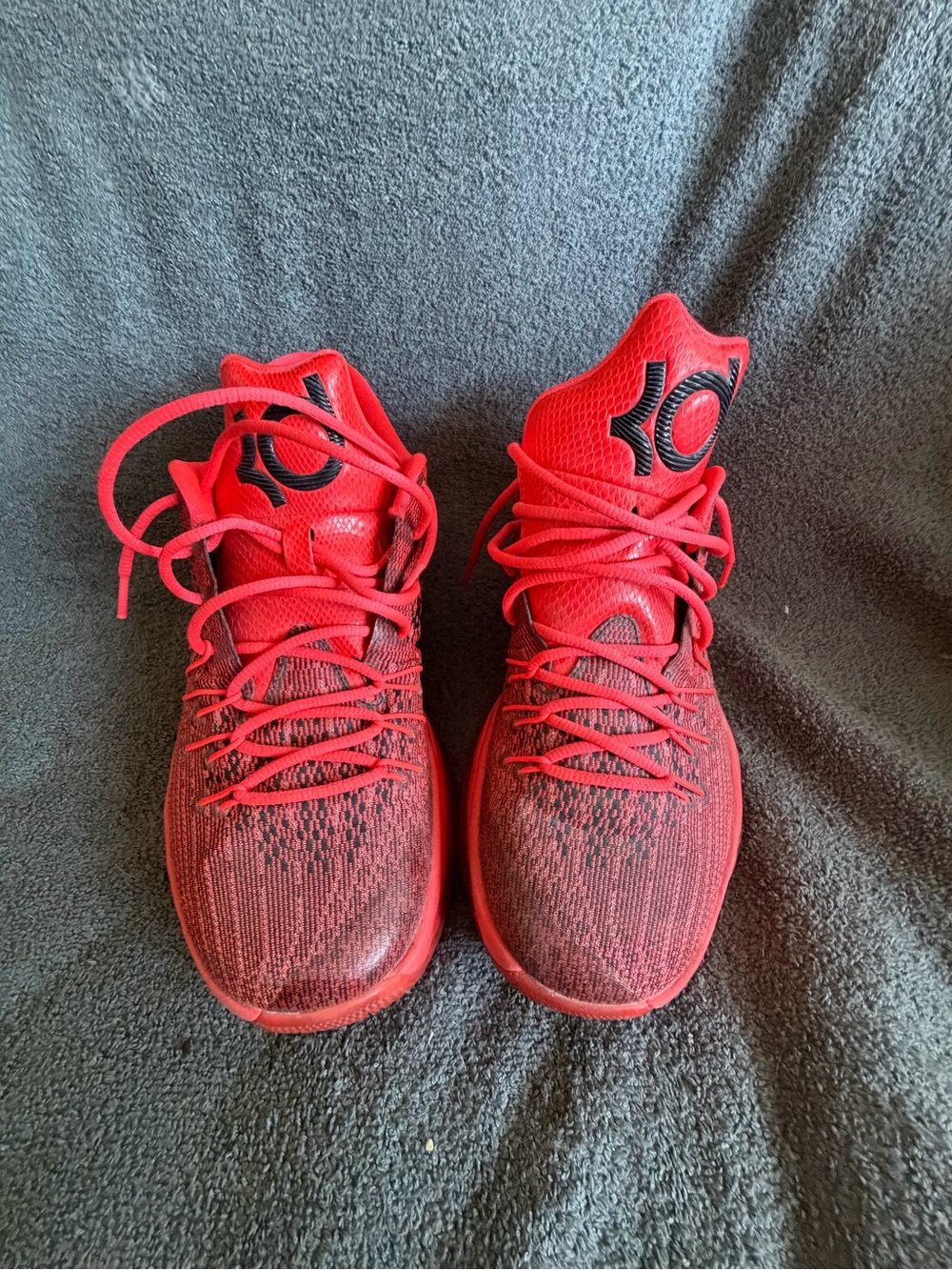 Authentic Nike 2015 Nike KD 8 'Bright Crimson Red High-Top Sneakers size 12
